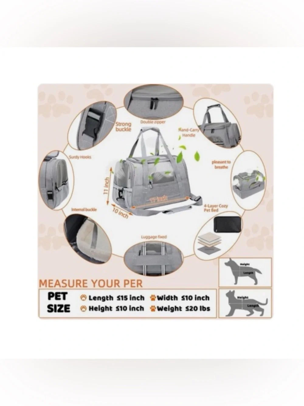 Pet Carrier Bag Airline Approved